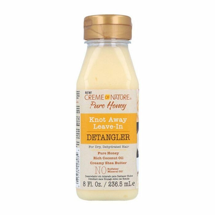 Creme of Nature Pure Honey Knot Away Leave In Detangler - Restaura humedad y repara puntas abiertas - 236.5 ml