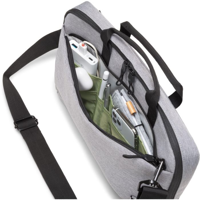 DICOTA MOTION Maletín Eco Slim Case para portátil 14-15.6" (39.6cm) Gris claro de PET reciclado con tirante hombro 5 DICOTA MOTION Maletín Eco Slim Case para portátil 14-15.6" (39.6cm) Gris claro de PET reciclado con tirante hombro 5