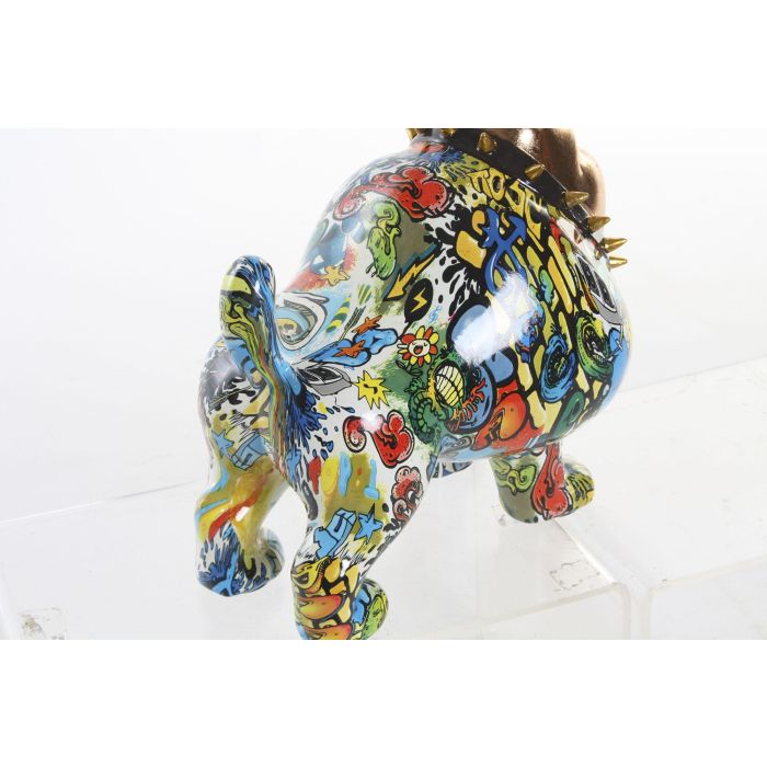 DKD Home Decor Figura Perro Bulldog Multicolor Resina 16 x 20.5 x 21 cm 2