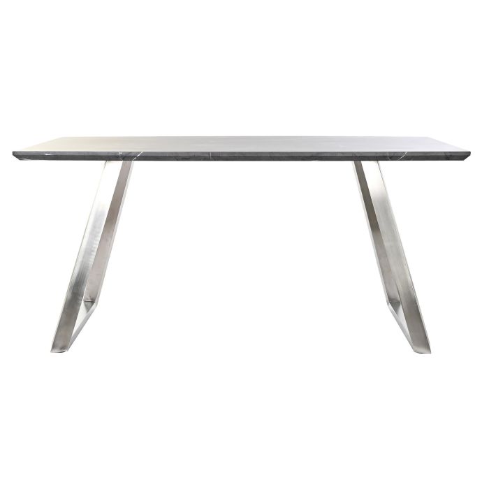 DKD Home Decor Mesa de Comedor Moderna Negra MDF y Acero 90 x 76 x 160 cm 5