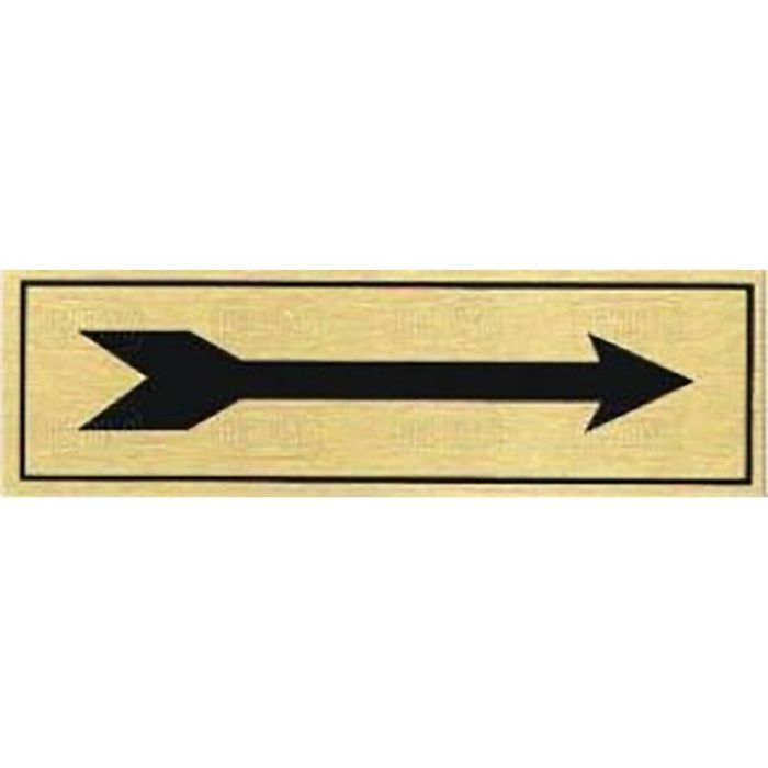 Placa Aluminio Oro 150X45 Flecha Duver Placa Aluminio Oro 150X45 Flecha Duver