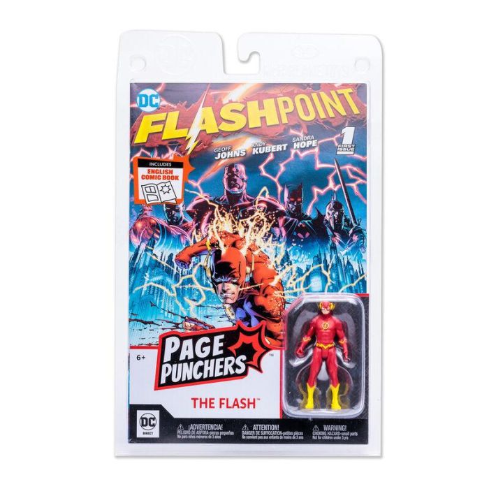 MCFARLANE TOYS Figura The Flash Articulada 7cm + Cómic Flashpoint DC Comics (Idioma Inglés)