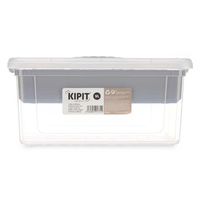 Organizador Plastico 9 L Bandeja Gris Kipit 35X17CM (6 Unidades) 2 Organizador Plastico 9 L Bandeja Gris Kipit 35X17CM (6 Unidades) 2