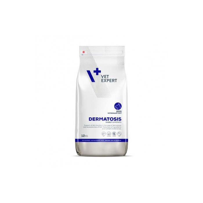 Pienso para Perros Dermatosis con Conejo y Patata. Dieta para Intolerancias Alimentarias y Salud de Piel y Pelo - 12 kg