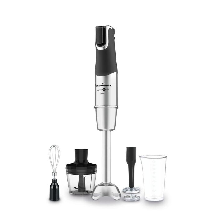 Batidora de Mano Multifunción con Accesorios Moulinex Powelix Life Plateado 1200 W Batidora de Mano Multifunción con Accesorios Moulinex Powelix Life Plateado 1200 W