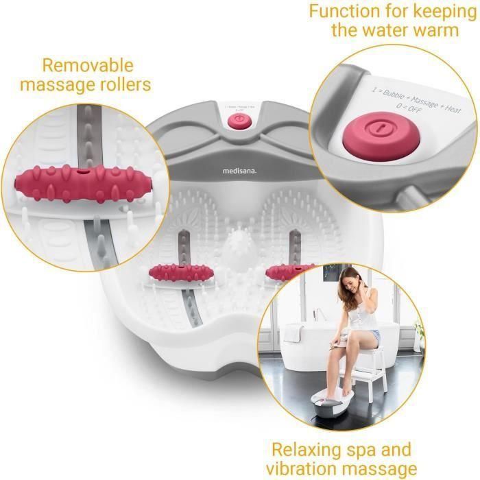 MEDISANA - FS 300 - Baño de pies - Blanco - Spa masaje y vibración relajante 3 MEDISANA - FS 300 - Baño de pies - Blanco - Spa masaje y vibración relajante 3