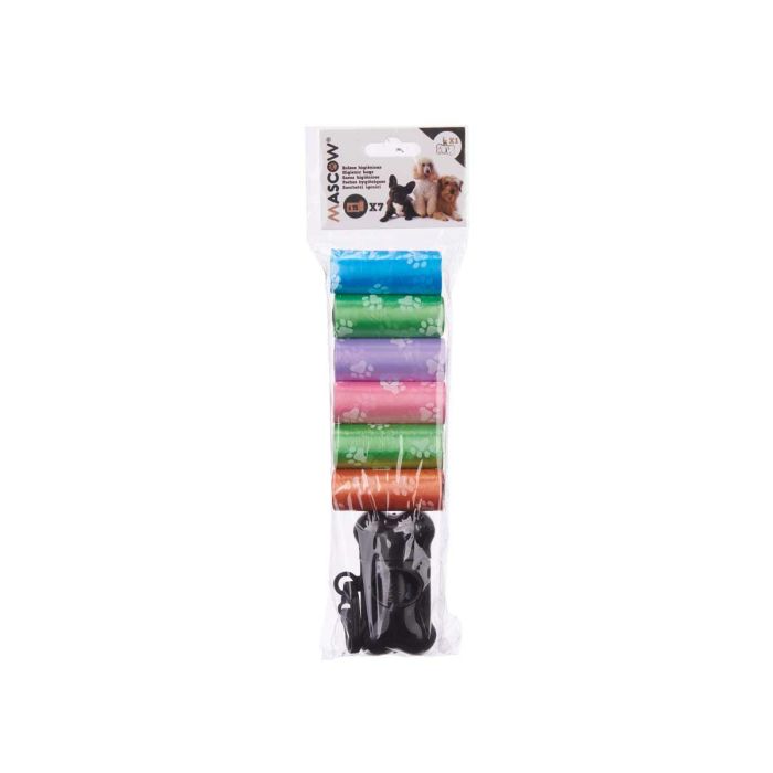 Set 7 Rollos Bolsa Mascota Dispensador 15 Uds Mascow 8X29CM (36 Unidades) 2 Set 7 Rollos Bolsa Mascota Dispensador 15 Uds Mascow 8X29CM (36 Unidades) 2