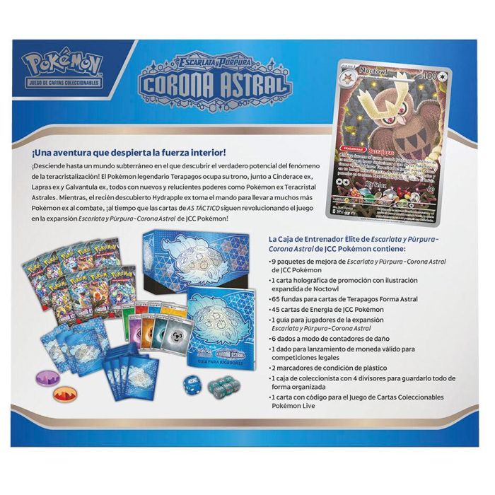 Estuche Entrenador Elite Corona Astral Escarlata & Purpura Pokemon español 2 Estuche Entrenador Elite Corona Astral Escarlata & Purpura Pokemon español 2