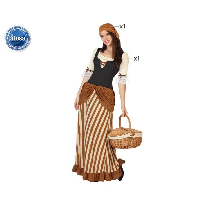 Disfraz Mesonera Mujer Adulto Marrón M-L Disfraz Mesonera Mujer Adulto Marrón M-L