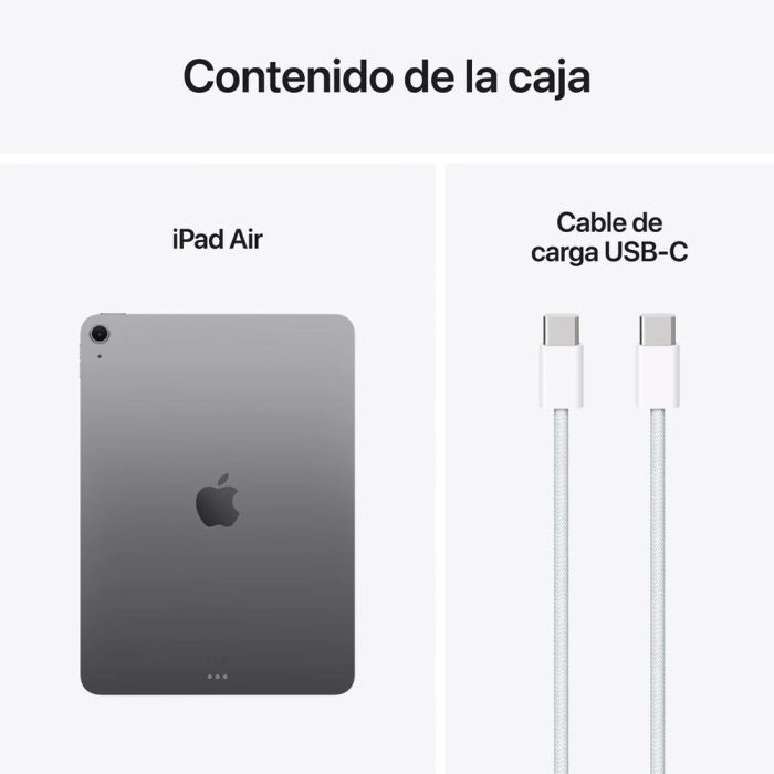 Apple iPad Air 11" 512GB WiFi Gris Espacio - Pantalla Liquid Retina, Chip M3, Compatible con Apple Pencil 4 Apple iPad Air 11" 512GB WiFi Gris Espacio - Pantalla Liquid Retina, Chip M3, Compatible con Apple Pencil 4