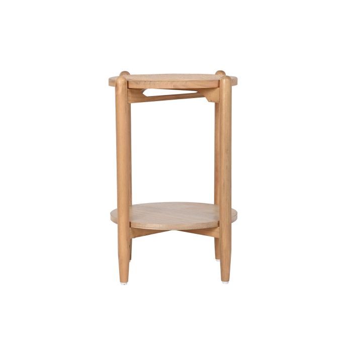 DKD Home Decor Mesita Auxiliar Balines Marron Ratán y Paulownia 38 x 54.5 x 38 cm 1