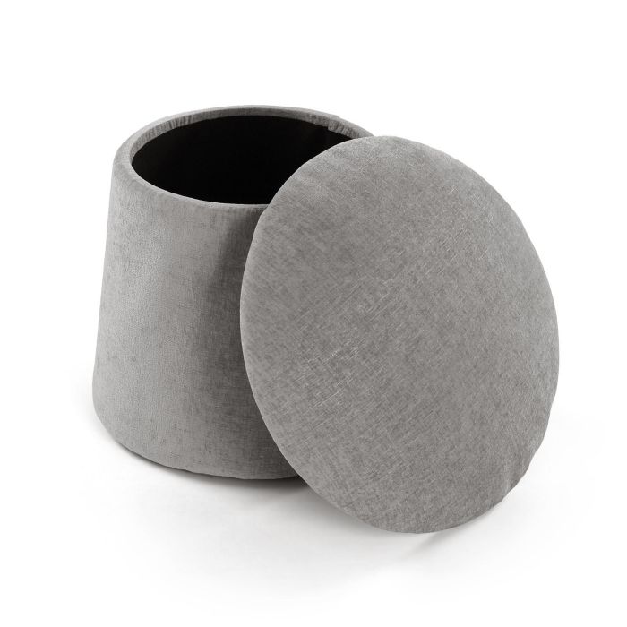 Puff Con Almacenamiento Gris Versa 43X45CM 2 Puff Con Almacenamiento Gris Versa 43X45CM 2