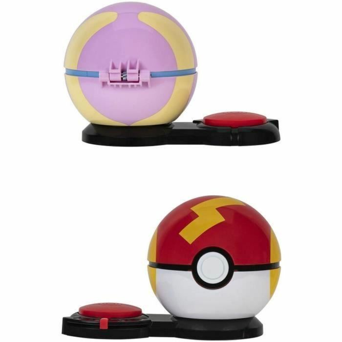 2 Poké Balls con sus Pokémon y 6 discos de ataque - BANDAI - Pokémon - Poké Ball ataque sorpresa Pikachu vs Arcko - Juego 5