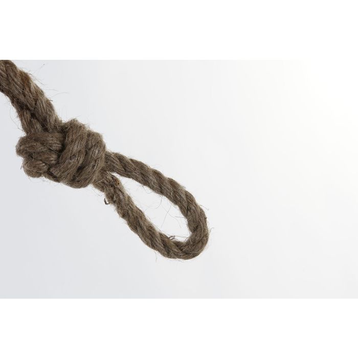 DKD Home Decor Portavela Loft Negro Marron Metal Cuerda Cristal 22 x 43 x 22 cm 3