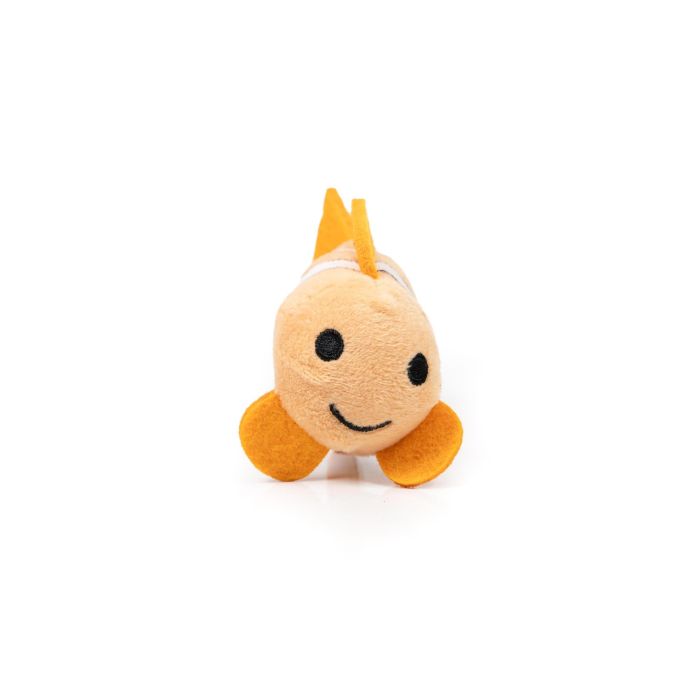 Gloria Oleg Peluche para Perros con Sonido, Juguete Pez Payaso Naranja de Poliéster, Ideal para Cachorros y Razas Pequeñas 2