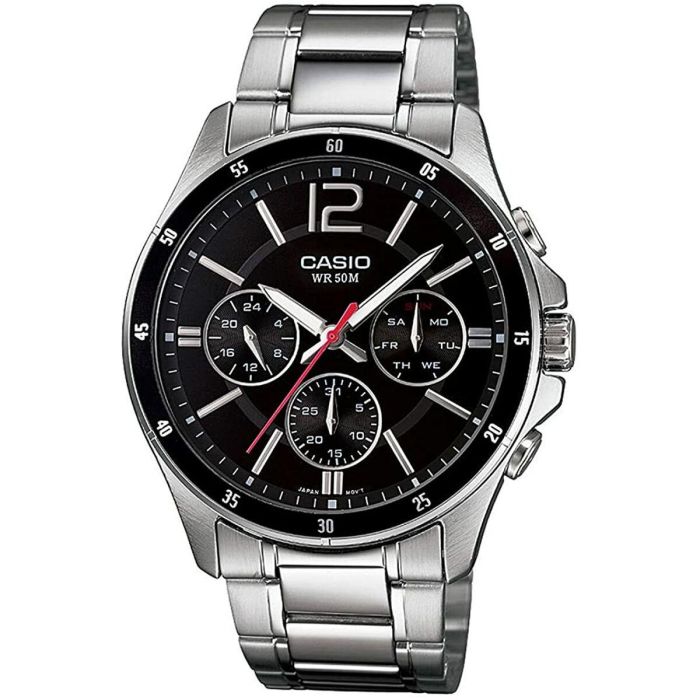 Reloj Hombre Casio MULTIFUNCTION CALENDAR - BLACK Negro Plateado (Ø 43,5 mm) (Ø 35 mm) Reloj Hombre Casio MULTIFUNCTION CALENDAR - BLACK Negro Plateado (Ø 43,5 mm) (Ø 35 mm)