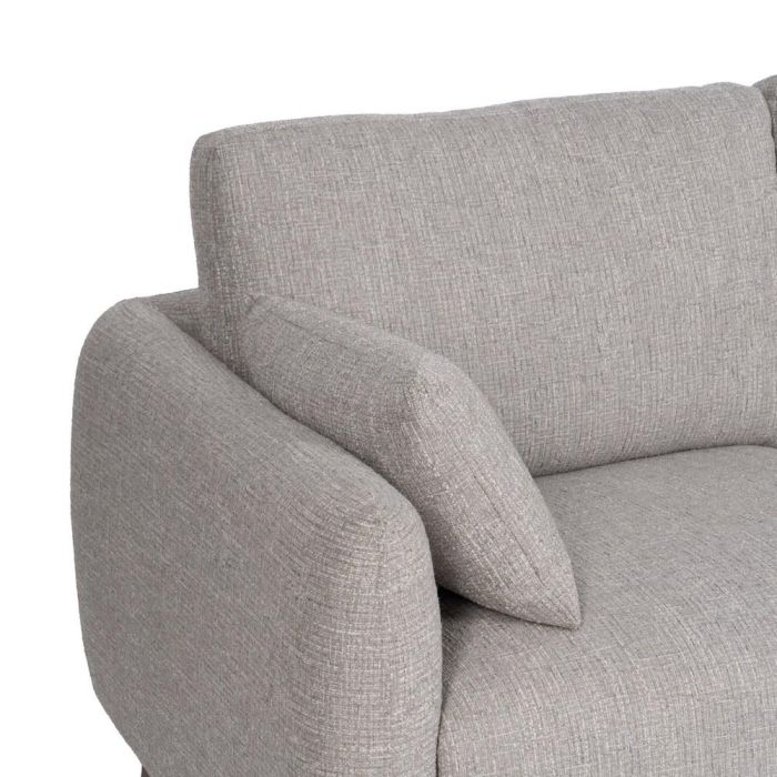 Sofá Chaise Longue Gris Tejido-Madera 240 X 155 X 86 cm