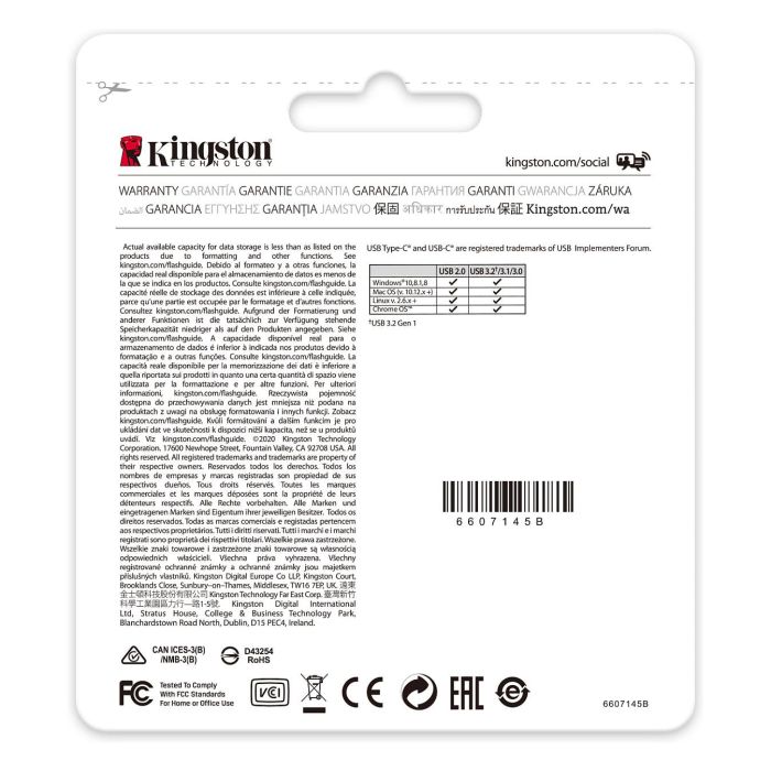 KINGSTON DT70/64GB Pendrive USB-C 64GB 3.2 Gen 1 Negro 5