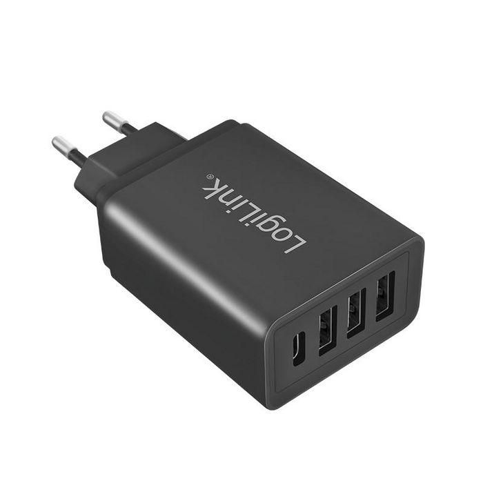 LogiLink USB WALL CHARGER 3x USB-AF & 1x USB-CF 27W 1 LogiLink USB WALL CHARGER 3x USB-AF & 1x USB-CF 27W 1