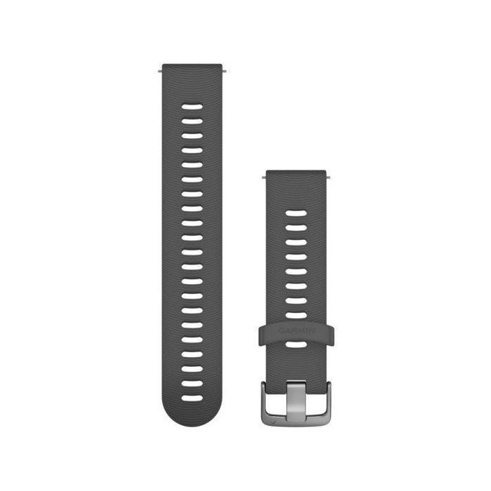 Garmin Correa de Repuesto 20mm Silicona Gris/Pizarra con Hebilla