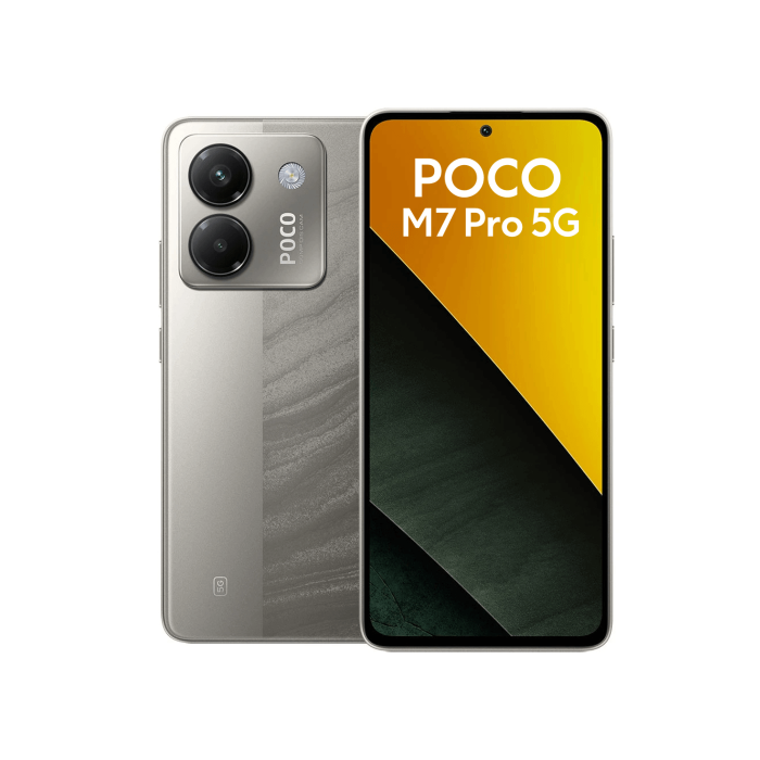 Poco M7 Pro Smartphone con 8GB de memoria RAM y 256GB de almacenamiento interno, Dual SIM, conectividad 5G, color Plata, OEM