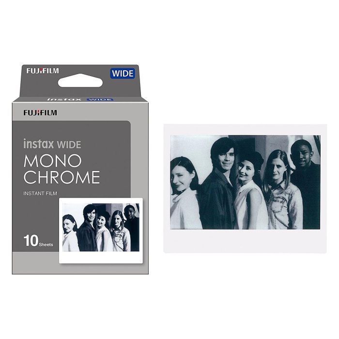 FUJIFILM Instax Wide Película Monocromo, 16564101, 10 unidades, Blanco y Negro, 108 x 86 mm 2 FUJIFILM Instax Wide Película Monocromo, 16564101, 10 unidades, Blanco y Negro, 108 x 86 mm 2