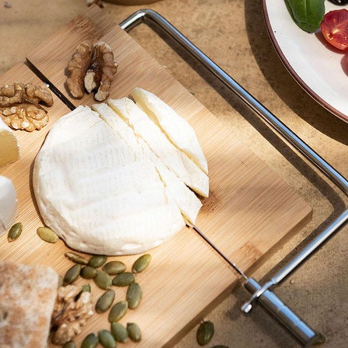 Andrea House Tabla de corte de bambú y metal 27 x 17 x 1 cm para queso 3