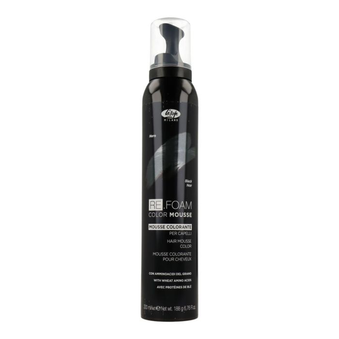 Lisap Refoam Dye 13 Black Espuma Colorante Temporal 200 ml para Resultados Vibrantes y Luminosos