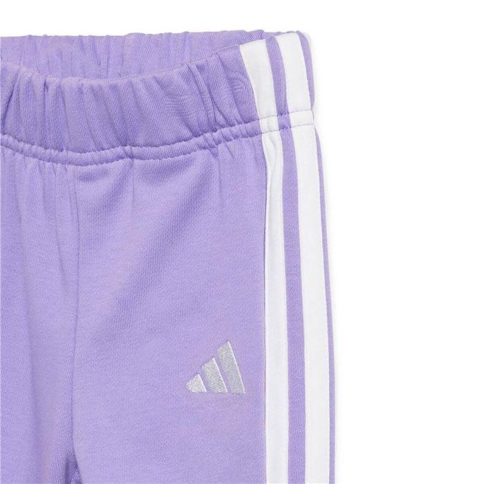 Conjunto Deportivo para Bebé Adidas 3 Bandas French Terry Jogger Rosa 1