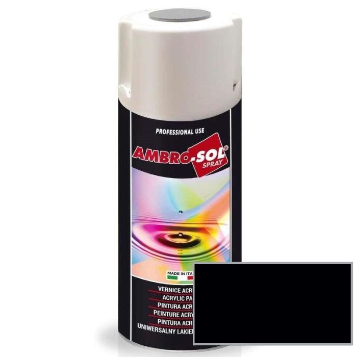Ambro-sol Pintura Acrílica en Spray Marrón Negruzco RAL 8022 400 ml para Uso Profesional y Bricolaje, Alta Calidad y Durabilidad