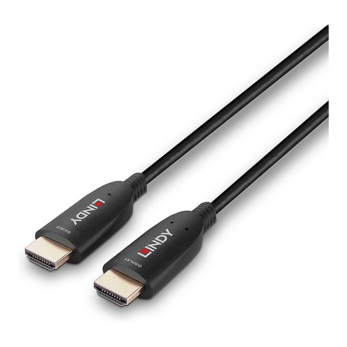 LINDY 38514 Cable HDMI de Fibra Óptica Híbrida 40m, HDMI 2.1, 8K@60Hz, 4K@120Hz, 48Gbps, Negro 4