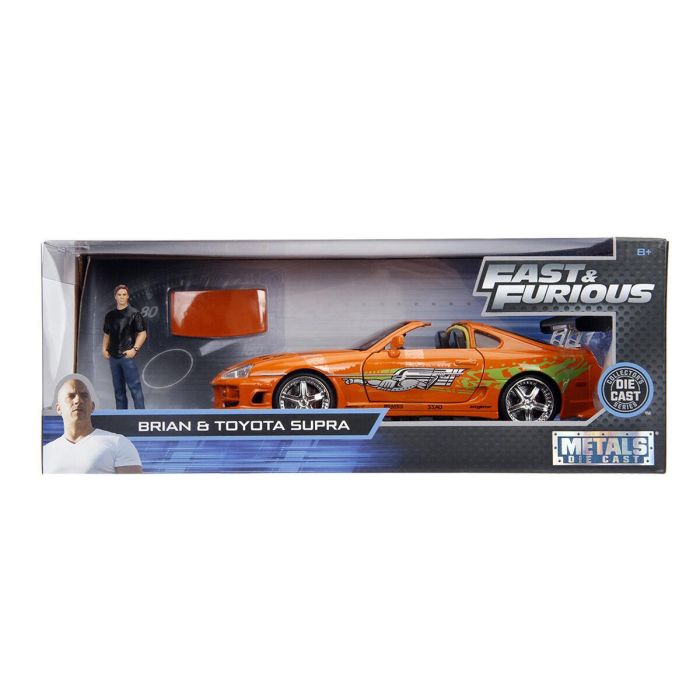 Coche metal supra fast&furious con figura brian escala 1:24 5 Coche metal supra fast&furious con figura brian escala 1:24 5