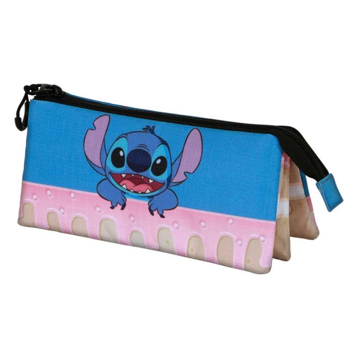 Estuche Portatodo Triple Cake Disney Lilo y Stitch Azul