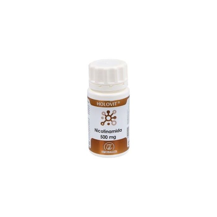 Holovit Nicotinamida 500 mg 50 Cápsulas. Vitamina B3 para Metabolismo Energético y Reducir Cansancio y Fatiga. Apto Vegetarianos.