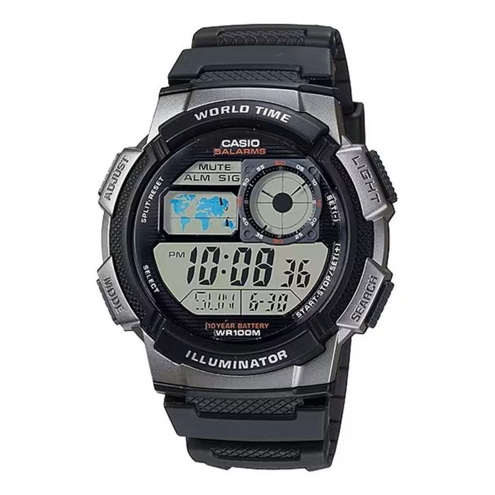 Reloj Hombre Casio WORLD TIME ILLUMINATOR Negro (Ø 43 mm)