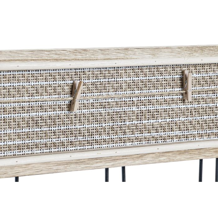 DKD Home Decor Perchero de Pared Boho Natural de MDF y Metal con 4 Ganchos, Colección Decape Flower 40x15.5x3.5 cm (Set de 2) 2 DKD Home Decor Perchero de Pared Boho Natural de MDF y Metal con 4 Ganchos, Colección Decape Flower 40x15.5x3.5 cm (Set de 2) 2