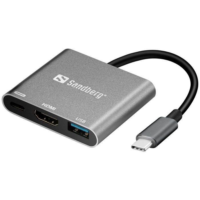 Sandberg USB-C Mini Dock HDMI+USB con Puerto USB 3.0 y Carga para MacBook 0 Sandberg USB-C Mini Dock HDMI+USB con Puerto USB 3.0 y Carga para MacBook 0