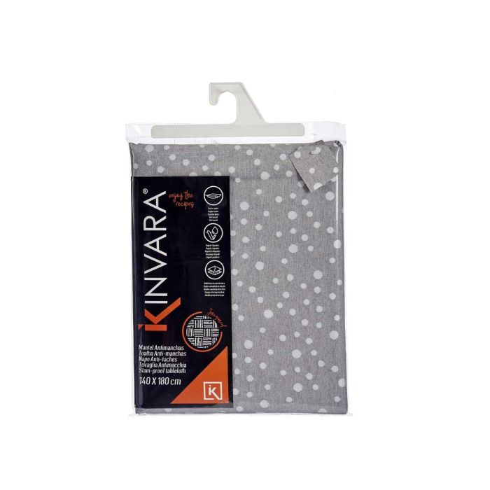 Kinvara Mantel Jacquard Antimancha Lunares Gris 140x180 cm (8 Unidades) 2