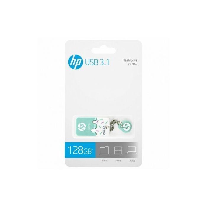 PENDRIVE HP X778W VERDE 128GB - CONECTOR USB-A - 75MB/S LECTURA - USB 3.1 3