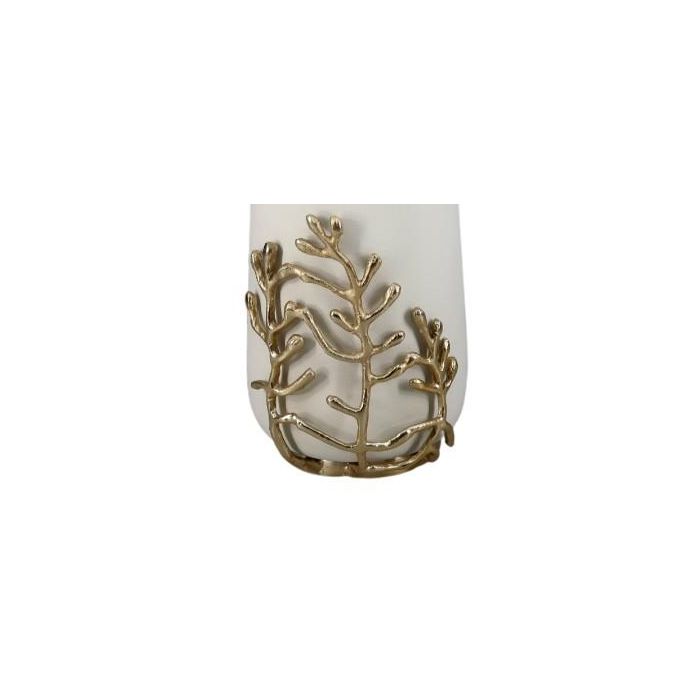 Jarron Moderno DKD Home Decor Blanco Dorado 15 x 52 x 15 cm 1 Jarron Moderno DKD Home Decor Blanco Dorado 15 x 52 x 15 cm 1