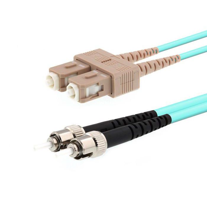 MicroConnect Cable Fibra Óptica ST-SC Multimodo Dúplex OM3 50/125µm LSZH Anti-Curvatura Aqua Azul 2m para 10G/40G/100G Ethernet MicroConnect Cable Fibra Óptica ST-SC Multimodo Dúplex OM3 50/125µm LSZH Anti-Curvatura Aqua Azul 2m para 10G/40G/100G Ethernet