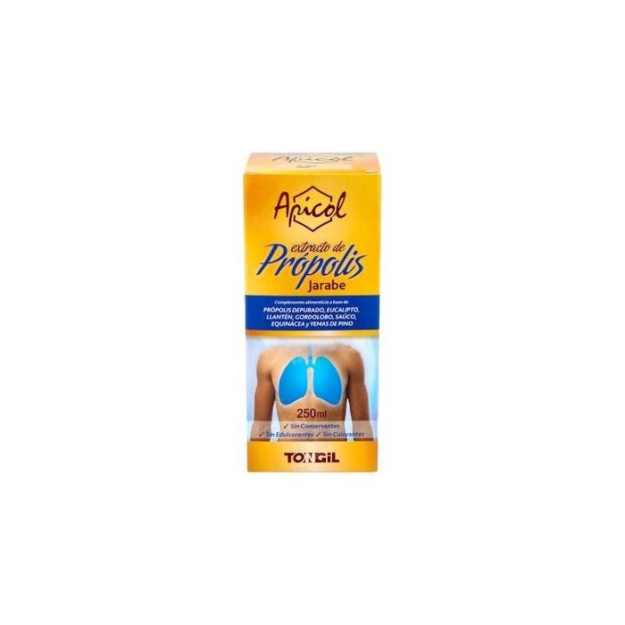 TONGIL Apicol Extracto Própolis Jarabe 250ml con Pino, Eucalipto, Equinácea para Garganta y Vías Respiratorias