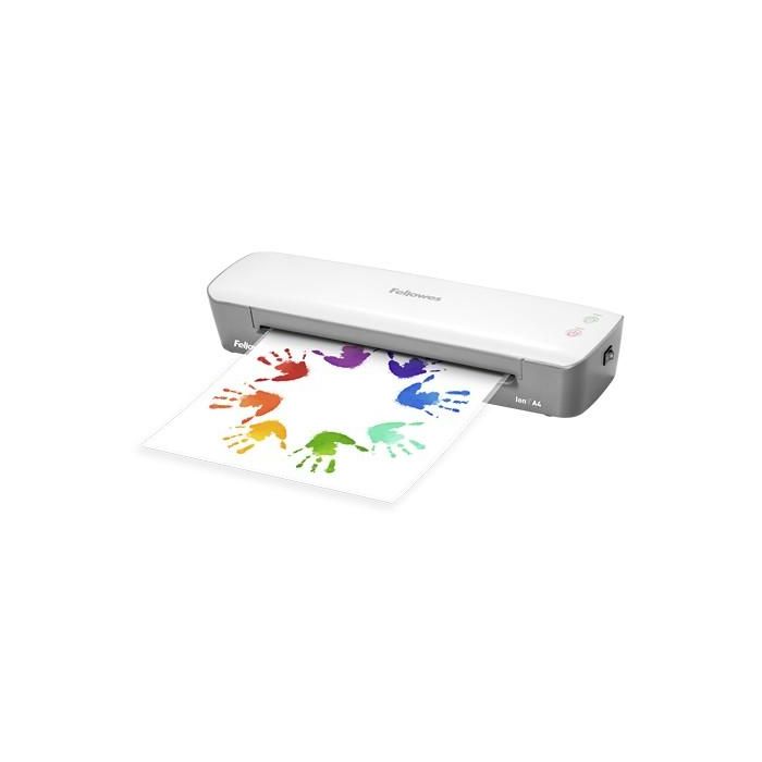 Fellowes 4560001 Plastificadora Ion A4, 80-125 Micras, Blanca/Gris, 2 Rodillos, Apagado Automático para Hogar y Oficina 1 Fellowes 4560001 Plastificadora Ion A4, 80-125 Micras, Blanca/Gris, 2 Rodillos, Apagado Automático para Hogar y Oficina 1