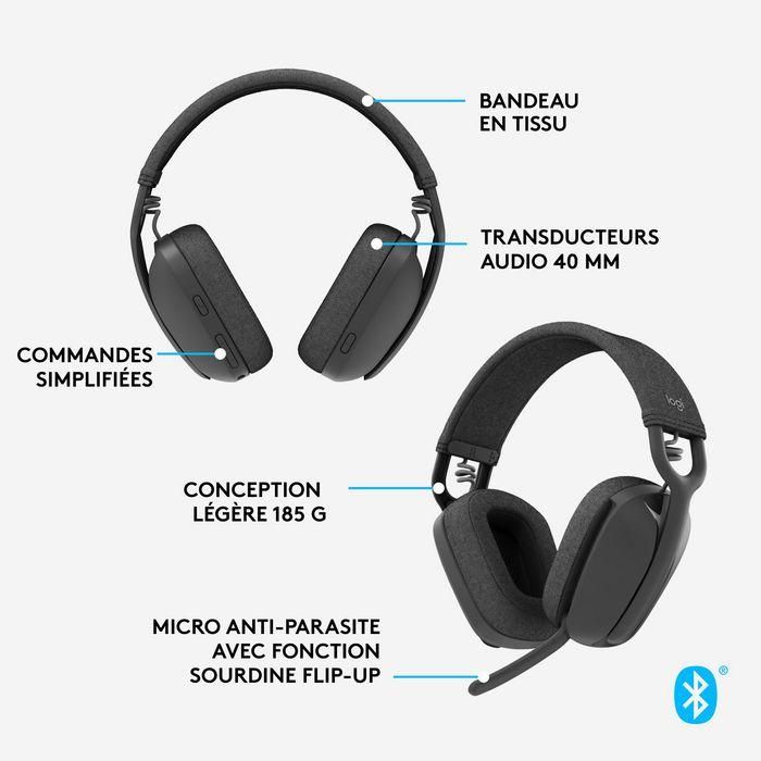 Logitech Zone Vibe 100 Auriculares Inalámbricos Bluetooth con Cancelación de Ruido 21 Logitech Zone Vibe 100 Auriculares Inalámbricos Bluetooth con Cancelación de Ruido 21