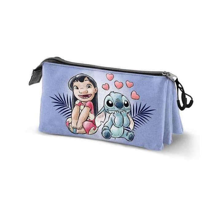 Estuche portatodo triple lilo y stitch couple 23 x8 x11 cm Estuche portatodo triple lilo y stitch couple 23 x8 x11 cm