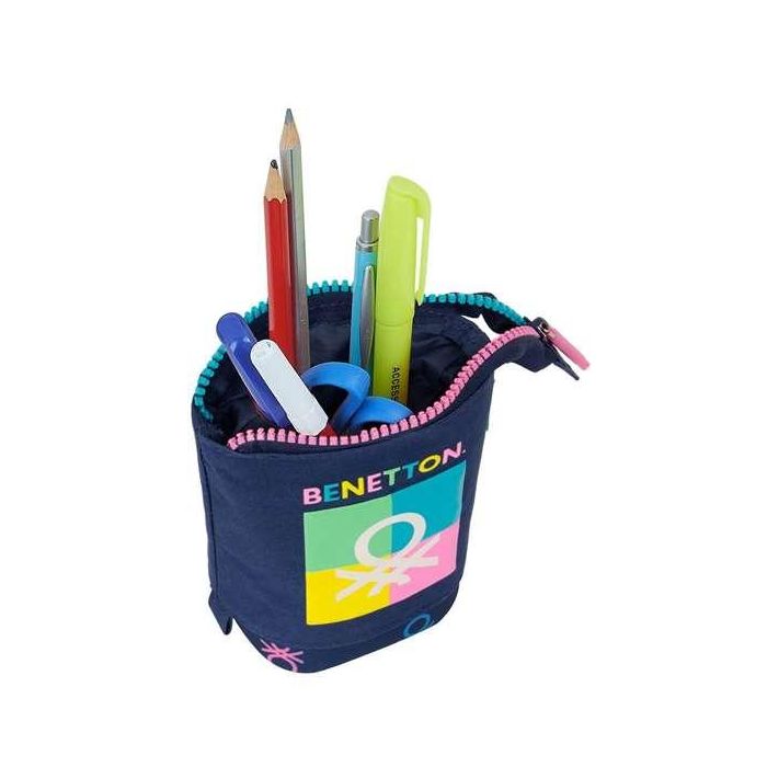 Estuche Cubilete Benetton Cool Azul marino 8 x 19 x 6 cm 3 Estuche Cubilete Benetton Cool Azul marino 8 x 19 x 6 cm 3