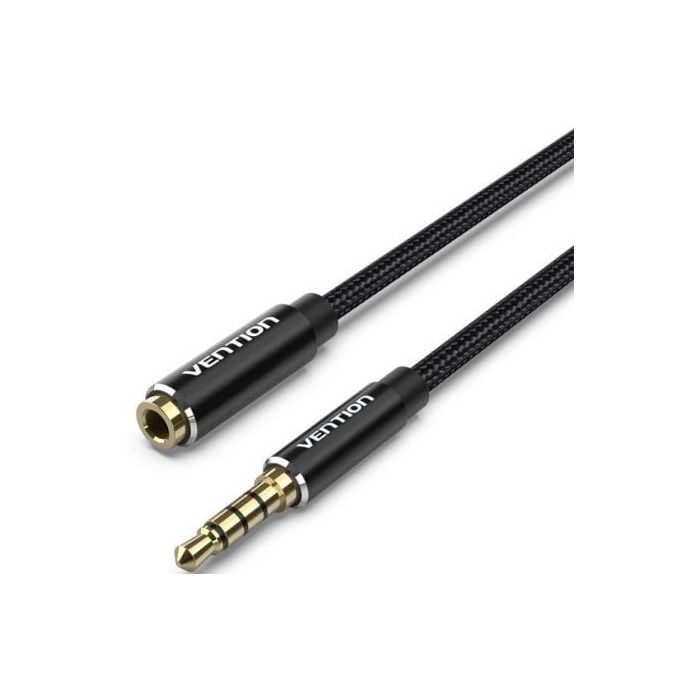 Vention BHCBG Cable de Audio Estéreo Extensión Jack 3.5mm Macho a Hembra 1.5m Negro Vention BHCBG Cable de Audio Estéreo Extensión Jack 3.5mm Macho a Hembra 1.5m Negro