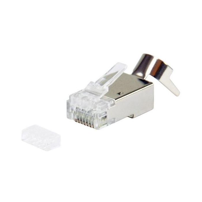 EQUIP 121148 Conectores Cat.8 RJ45 Blindados, Set de 50 Unidades, Color Gris 1