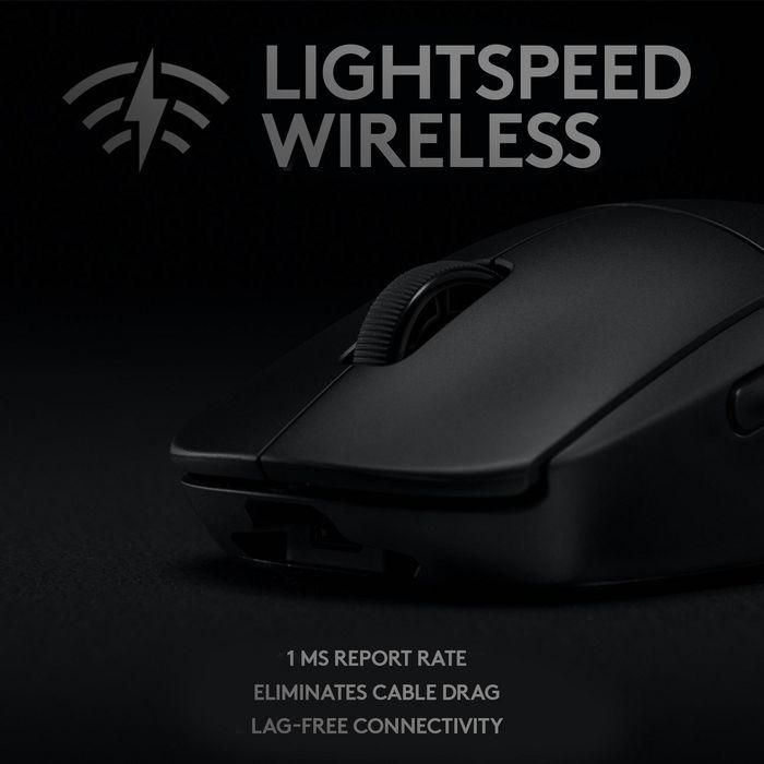 Logitech PRO Wireless Gaming Mouse, RF Wireless, Tecnología Lightspeed, Sensor HERO, Polímero de Litio (LiPo), Negro 8