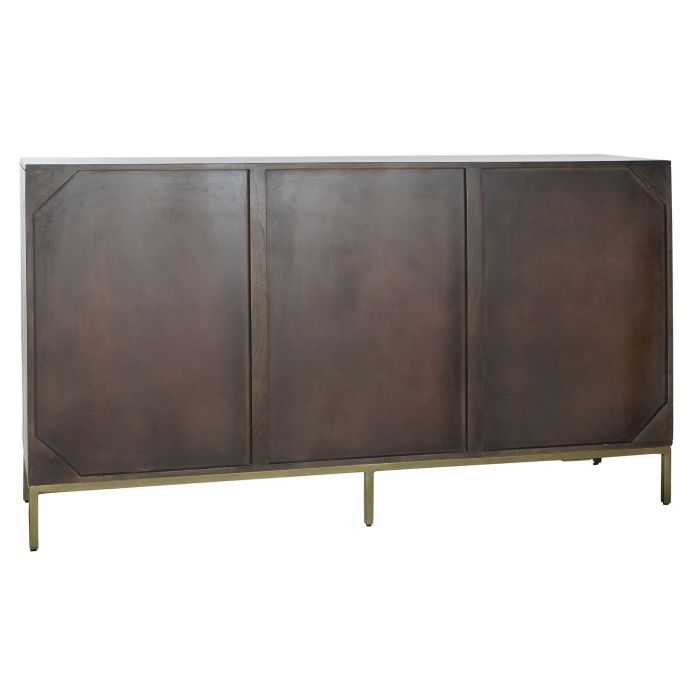 DKD Home Decor Rombo gold Buffet Moderno Marron Oscuro Dorado Acacia Metal 160 x 90 x 40 cm 9